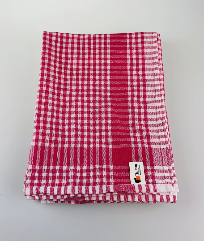 Kuchynské bavlnené utierky Červené 50x70cm TiaHome