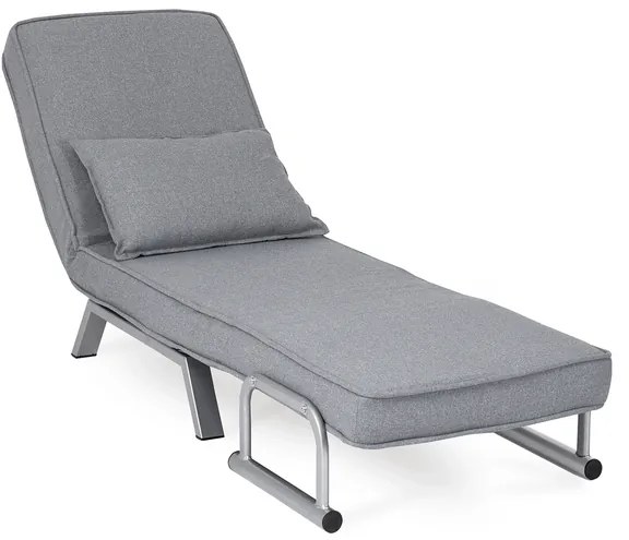 Kreslo pohovka rozkladacia PRATO sivá - vintino.sk