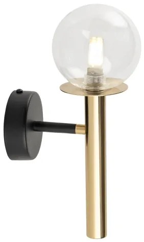 Nástenná lampa DAISY 1xG9/12W/230V zlatá/čierna/číra