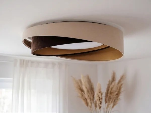 LED stropné svietidlo GALAXY MODERN LED/24W/230V priemer 55 cm béžová/hnedá/zlatá