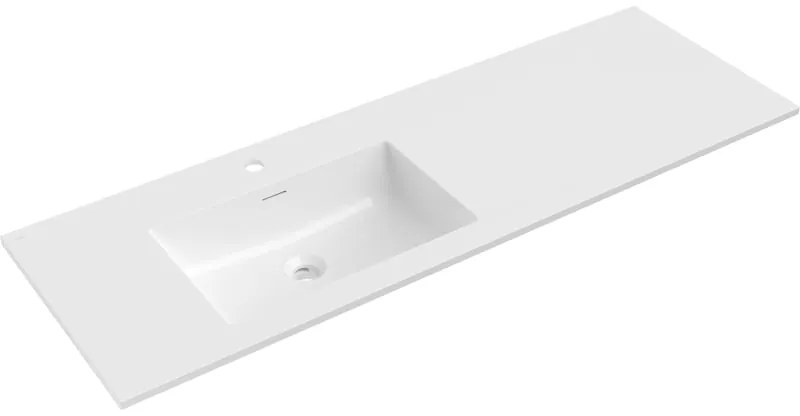 Mexen Otis, umývadlo na zapustenie 141 x 46,5 cm, ľavé, biela lesklá, 25181400L