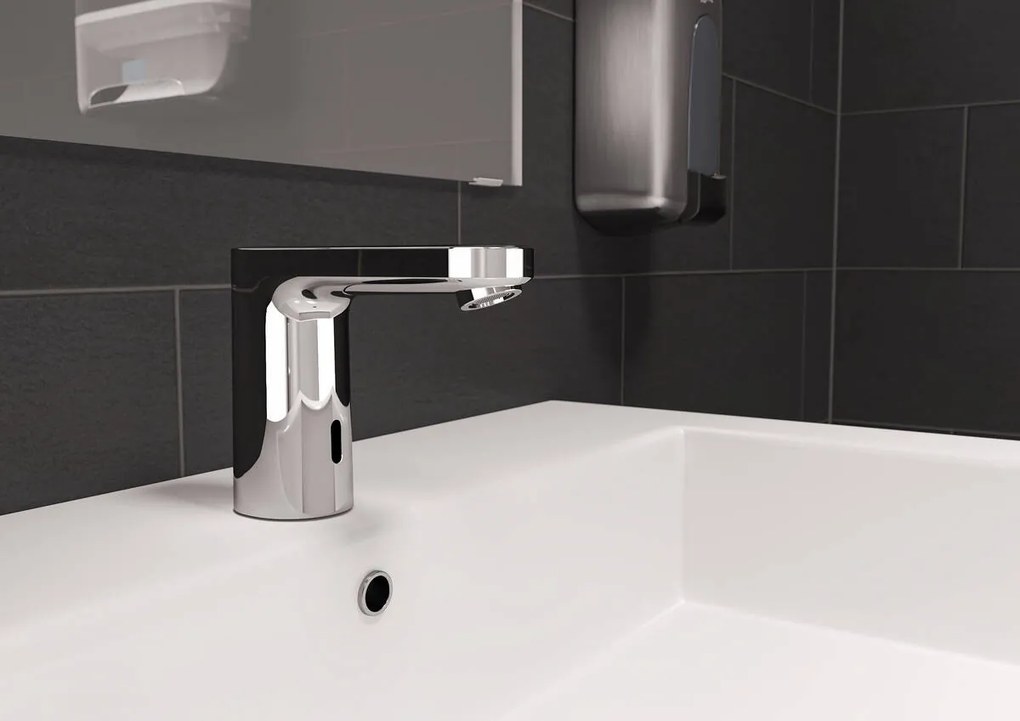 Hansgrohe Vernis Blend, elektronická umývadlová batéria s vopred nastavenou teplotou, napájanie zo siete 230 V, chrómová, HAN-71501000