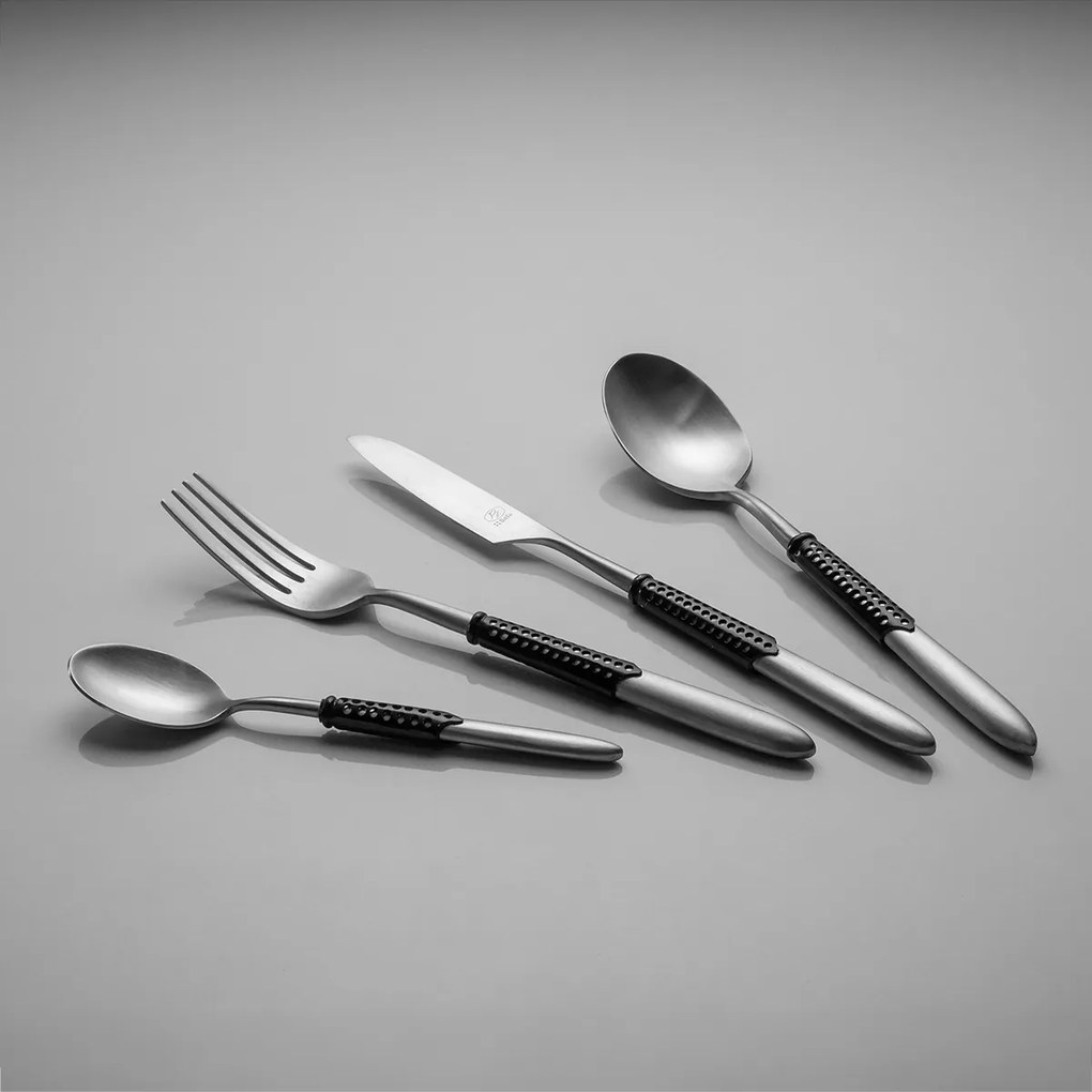 Príborový set 24 ks – Gaya Exeter Black Sleeve matný - 134064