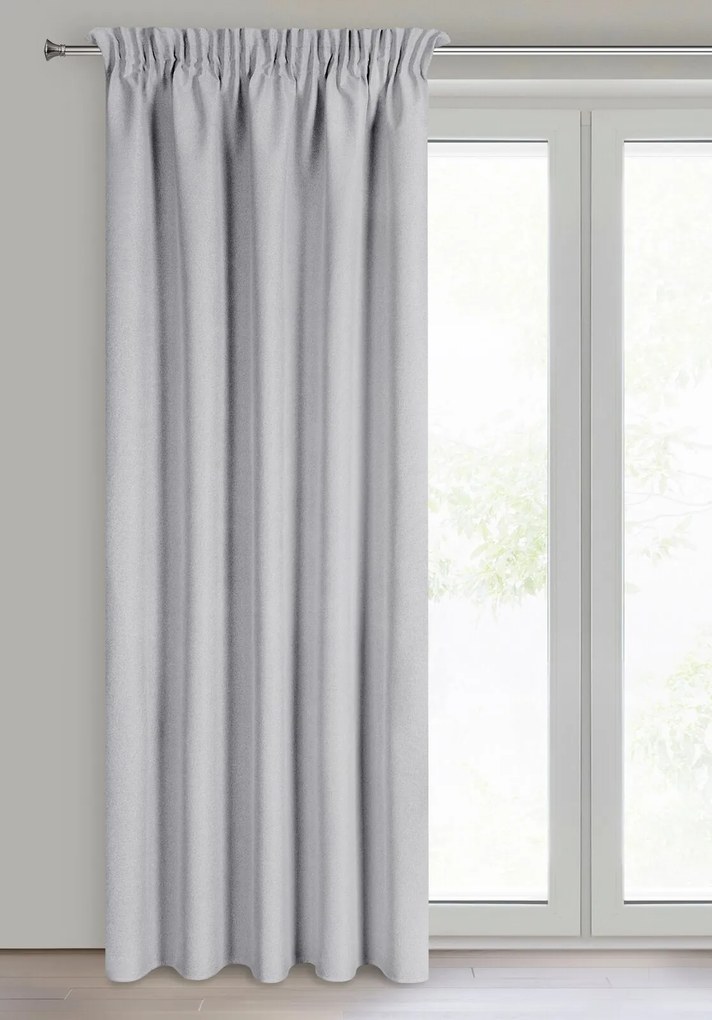 ZATEMŇOVACÍ ZÁVES (100%) NA PÁSKE SUZAN 135X270 CM SIVÁ