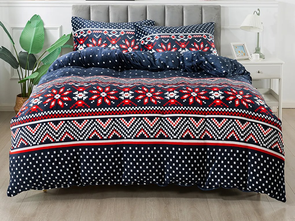 XPOSE® Predĺžené mikroplyšové obliečky TORM Exclusive - tmavo modré