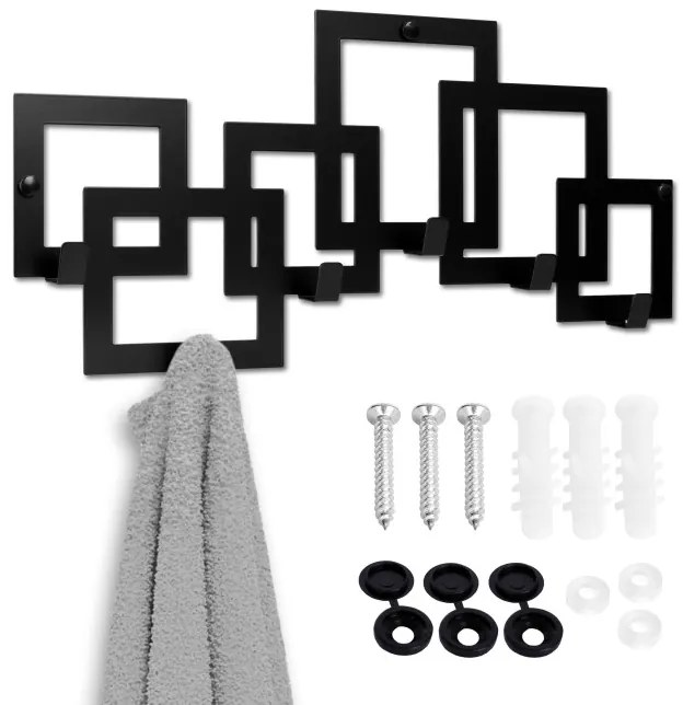 Nástenný vešiak KARDUS čierny