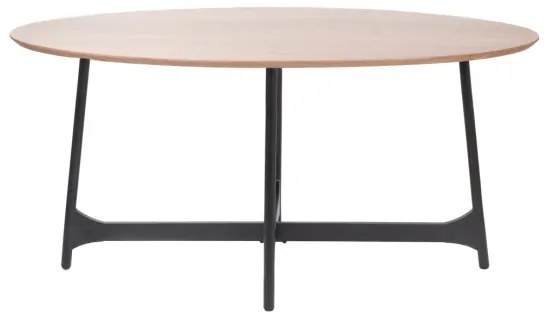 Jedálenský stôl SAVELMA naturálny s čiernymi nohami 892283