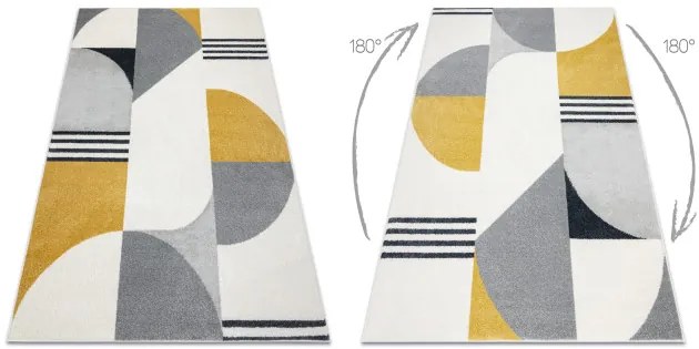 Koberec FUSION 1327 biely / tmavosivý