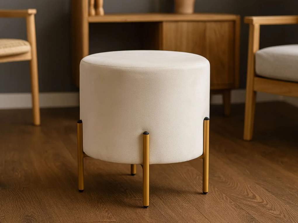 CH Taburetka na nožičkách Star - krémová