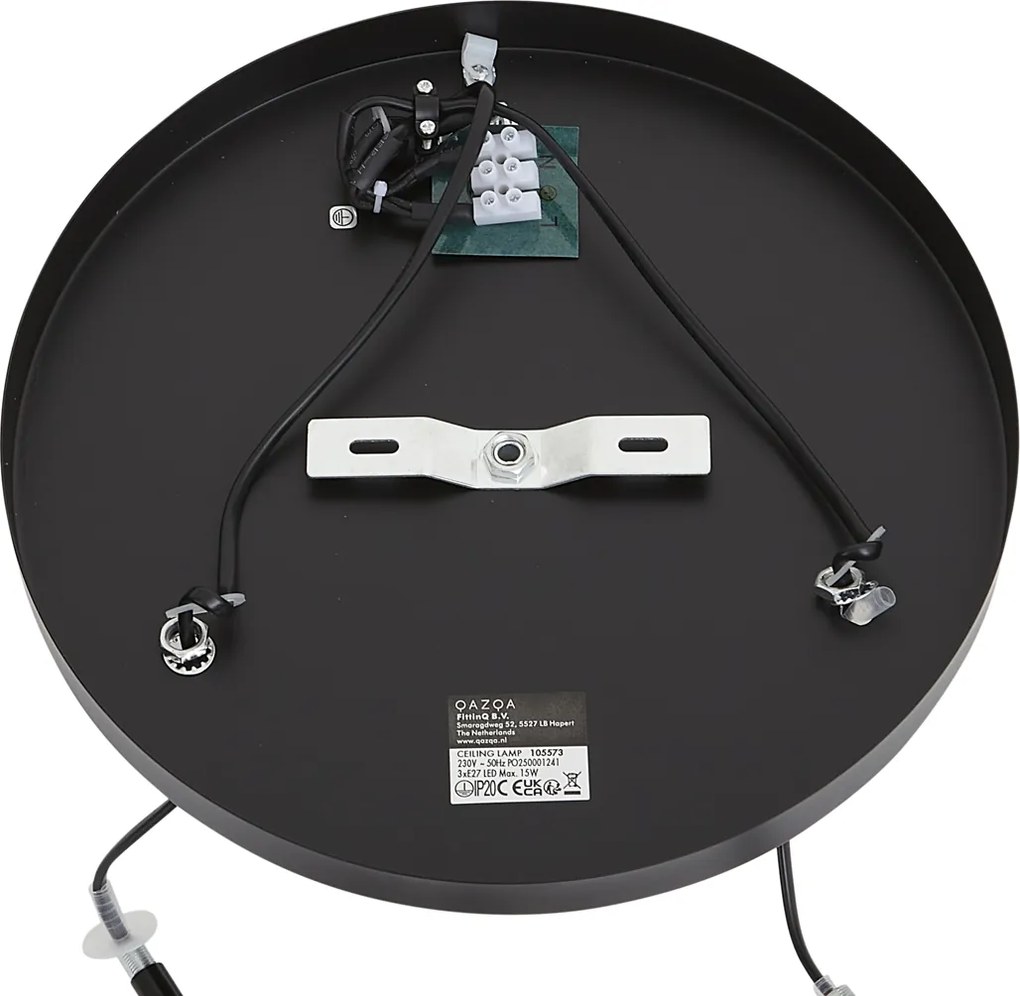 Moderné stropné svietidlo čierne 3-svetlo - Facil