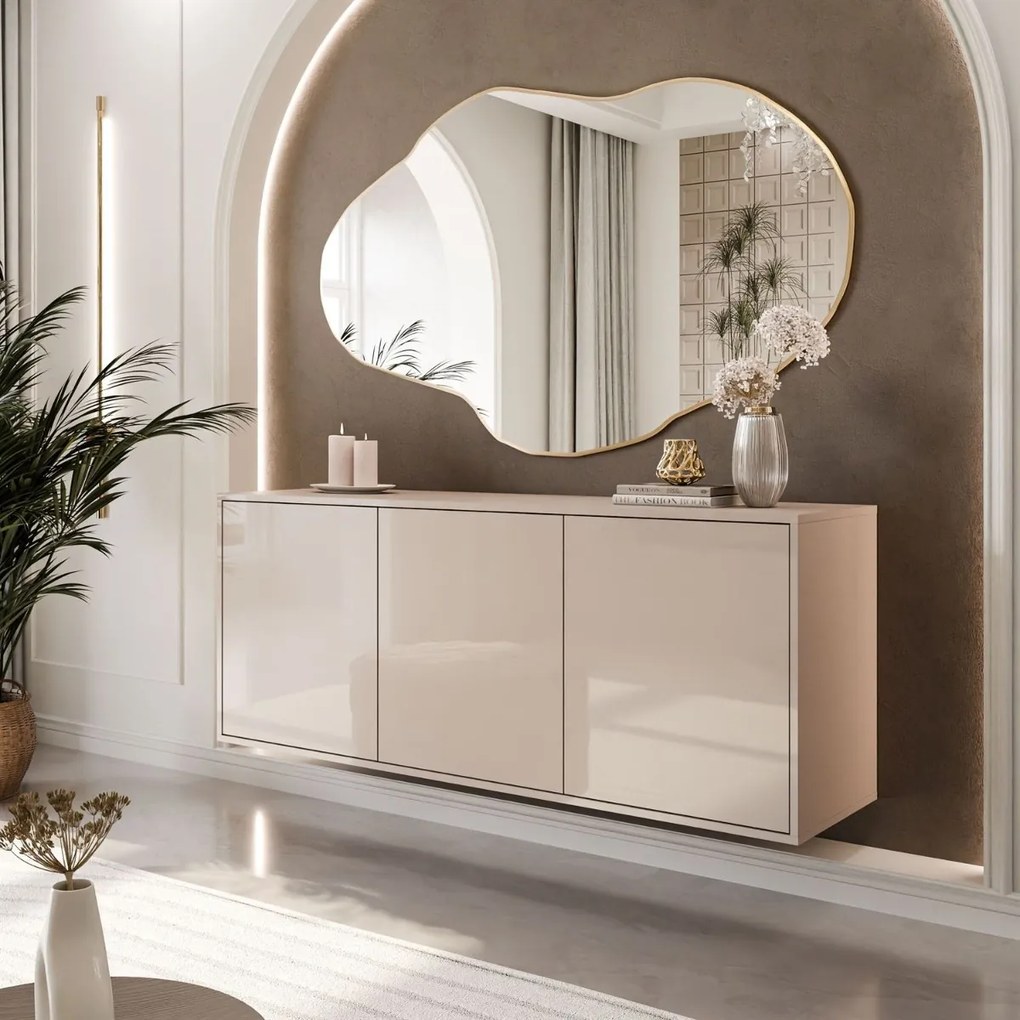 ZÁVESNÁ KOMODA ALWIN KAŠMÍR VYSOKÝ LESK 154 cm