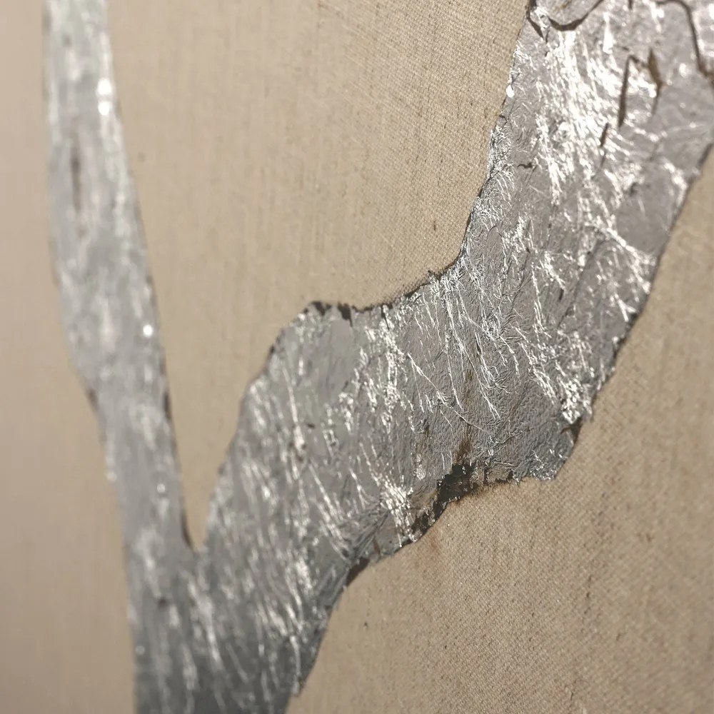 Ručne maľovaný obraz 90x120 cm Wild Horizon Silver – Malerifabrikken