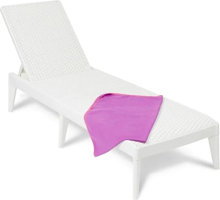 Plastové záhradné lehátko NUMANA, biele