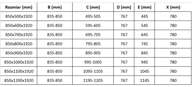 Mexen Pretoria sprchovací kút 85x120cm, 6mm sklo, chrómový profil-číre sklo, 852-085-120-01-00