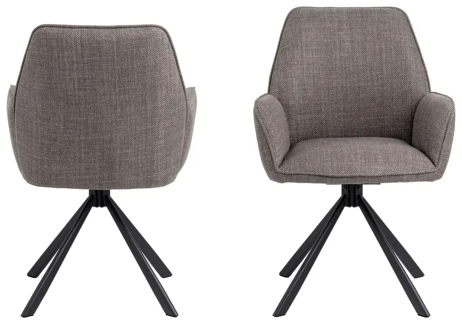 Otočné jídelní křeslo Glenda šedé