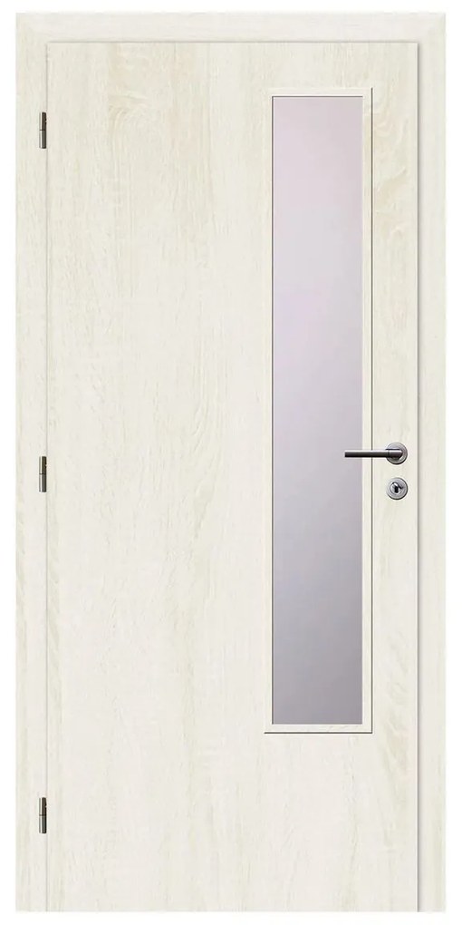 Solodoor Interiérové dvere L2 sklo, 80 L, 850 × 1985  mm, fólia, ľavé, Andorra white, presklené