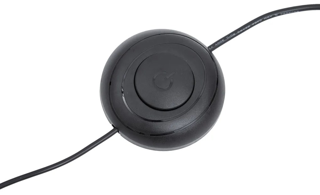 Dizajnová stojaca lampa čierna vrátane LED stmievateľná - Rolla