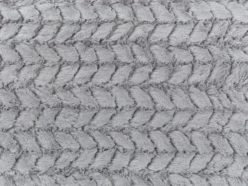Prikrývka 200 x 220 cm sivá SARASWATI Beliani