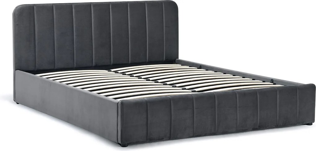 Noela Čalúnená posteľ s úložným priestorom tmavo šedá AVENA 160