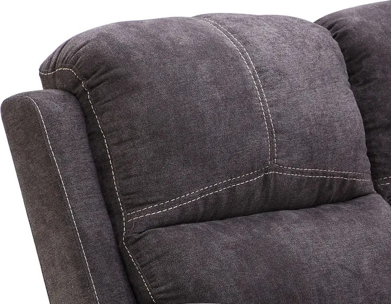 Trojsedák Fortuna, šedá látka, funkcia polohovanie