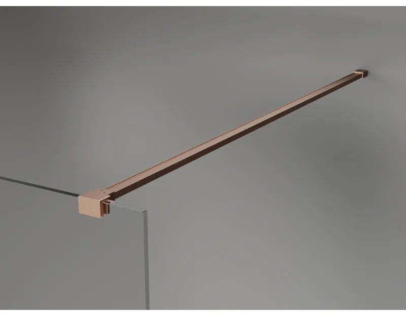 Mexen Lunar sprchová stena pravá 80 x 200 cm, 8mm číre sklo, medená matná, 830-080-000-65-00-P