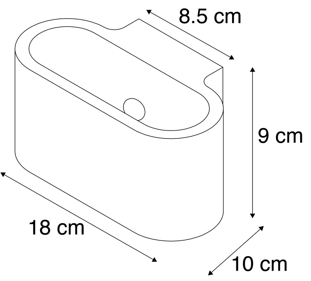Moderná nástenná lampa biela plochá - Gipsy Arles