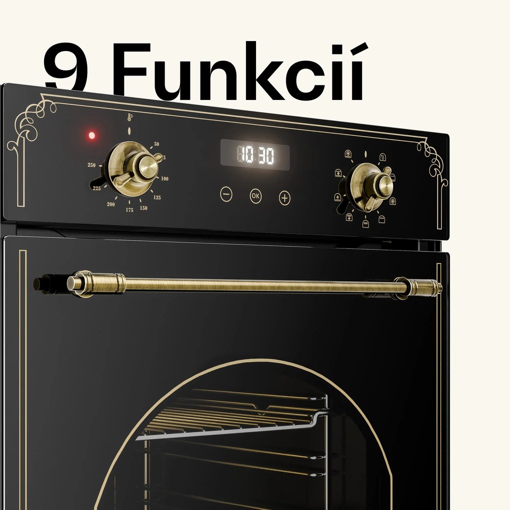 Klarstein Victoria vstavaná rúra 45 cm 49 l čierna