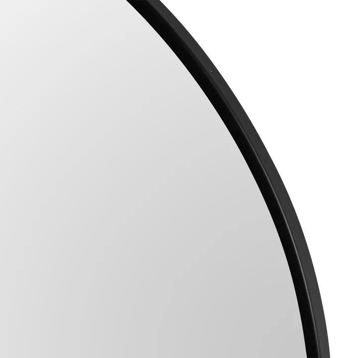 Tutumi, okrúhle zrkadlo s tenkým rámom 50 cm MR18-20500, čierna, HOM-03687