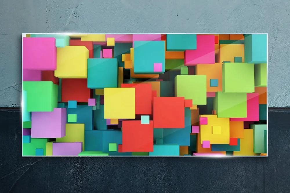 Obraz na skle Abstraktné kocky