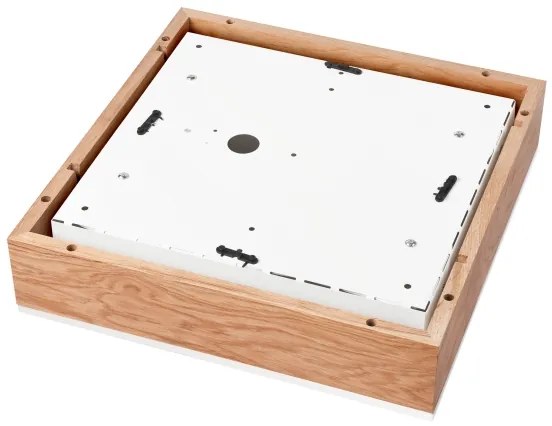 Stropné svietidlo OAK SQUARE 4xE27/15W/230V 39x39 cm dub/biela