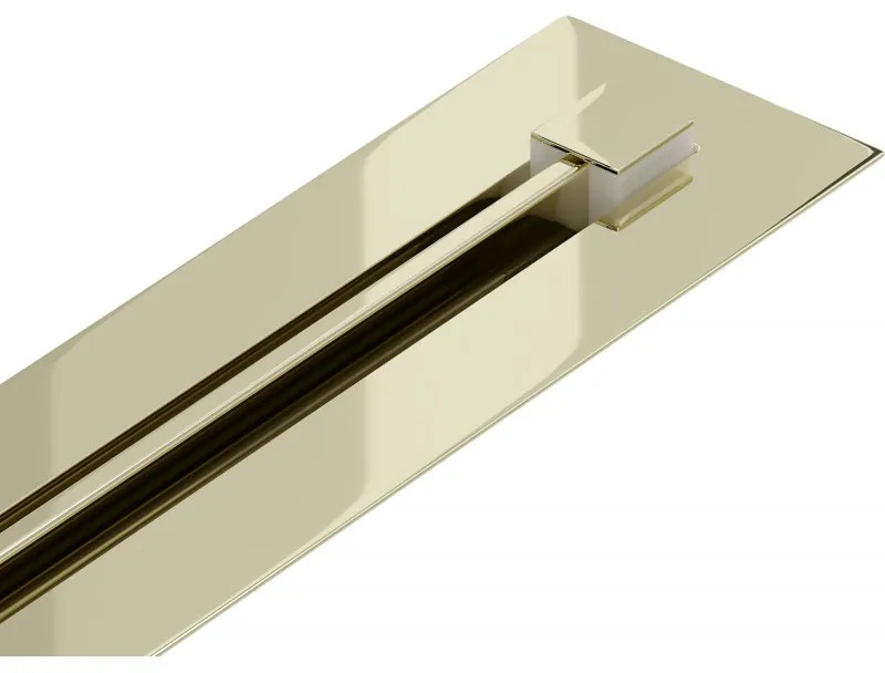 Mexen Flat 360° Super Slim odtokový žľab otočný 130 cm, zlatá - 1551130