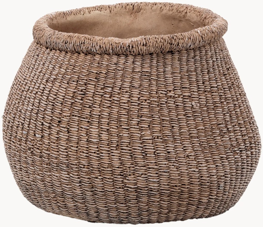 Ručne vyrobený betónový obal na kvetináč Faux-Puff, V 19 cm