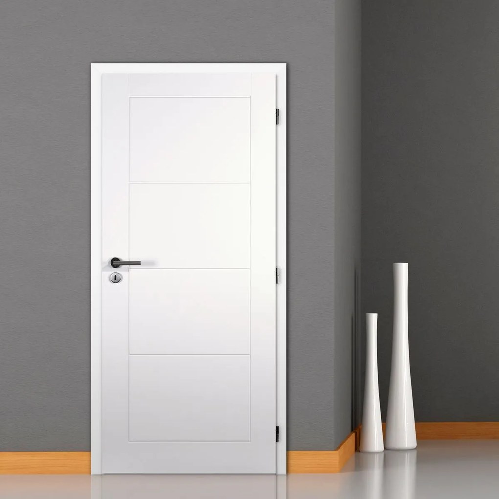 Doornite Dakota Interiérové dvere 80 L, 820 × 1970 mm, lakované, ľavé, biele, plné