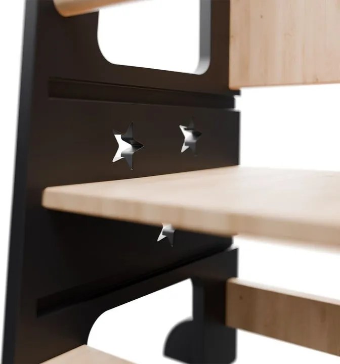 Rastúca detská učebná veža, ružová, výškovo nastaviteľná