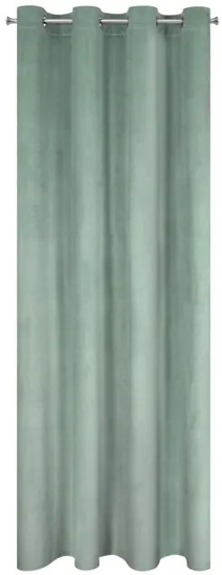 Luxusný velúrový záves v jemnej mentolovej farbe Šírka: 140 cm | Dĺžka: 250 cm