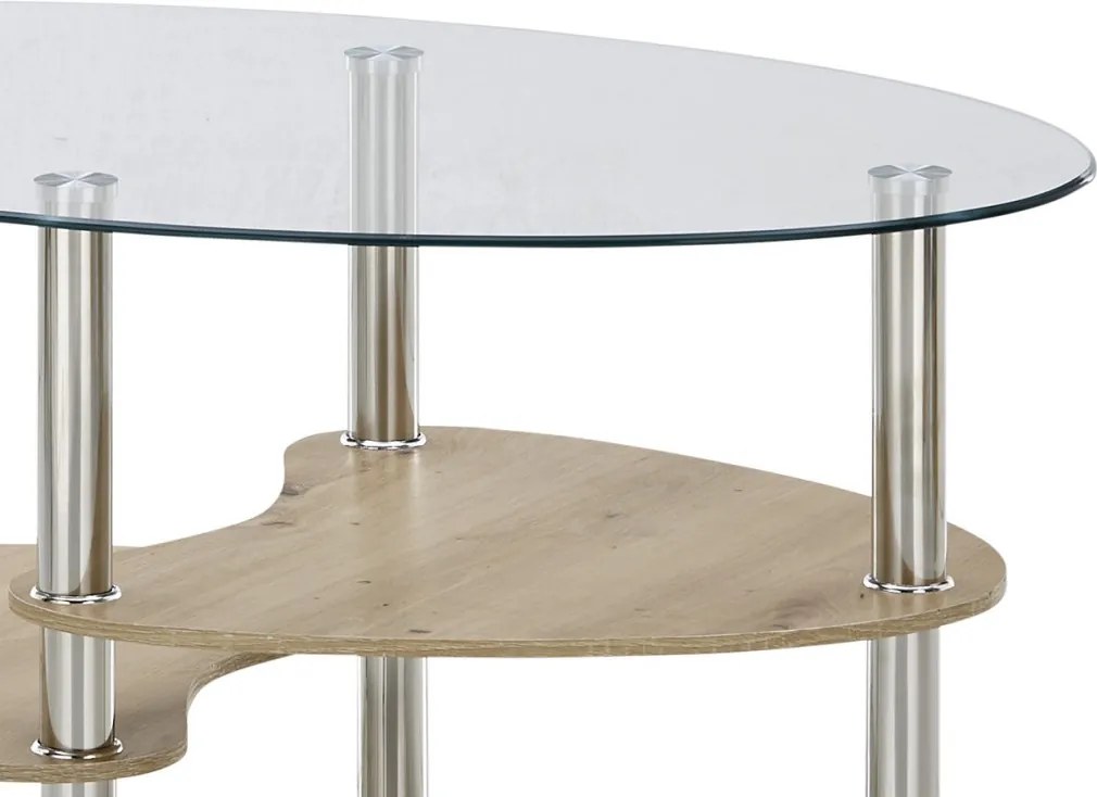 Oválny konferenčný stolík Panty, dub sonoma/artisan