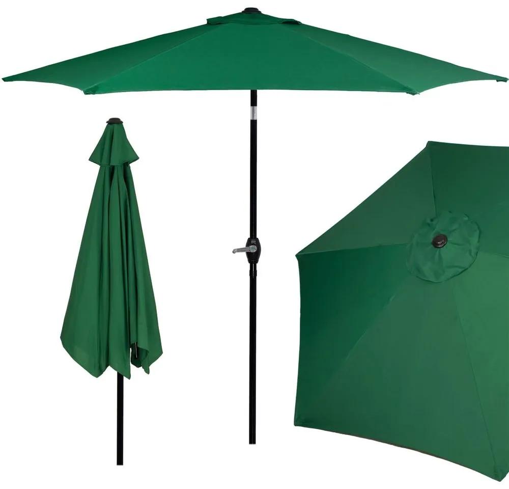 PreHouse Záhradný slnečník 250 cm, zelený
