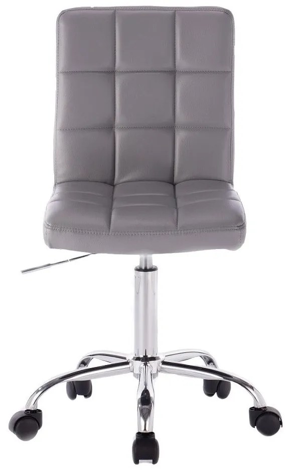 LuxuryForm DESIGN Stolička TOLEDO na striebornej podstave s kolieskami - šedá
