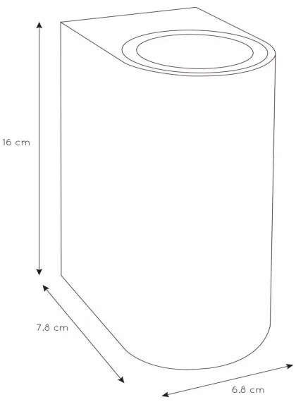 Lucide 69801/02/30 - Vonkajšie nástenné svietidlo ZARO 2xGU10/35W/230V IP44 čierna