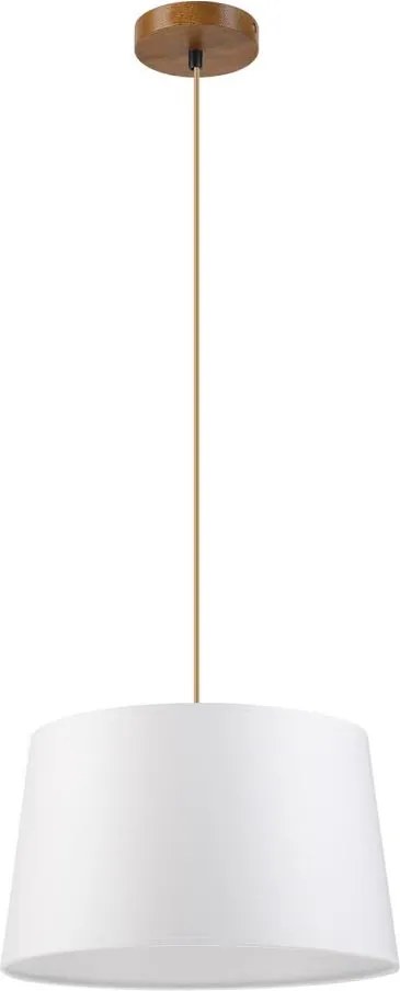 Závesný luster na lanku AIDA 1xE27/60W/230V pr. 35 cm dub/hnedá/biela