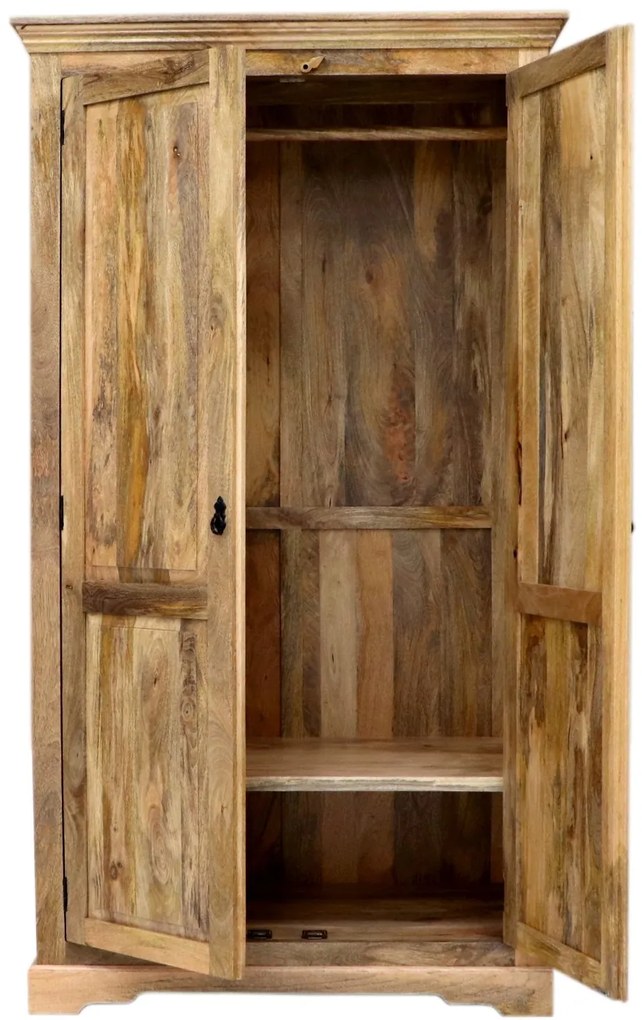 furniture-nabytek.cz - Masívna šatníková skriňa 110x200x60 z dreva mango