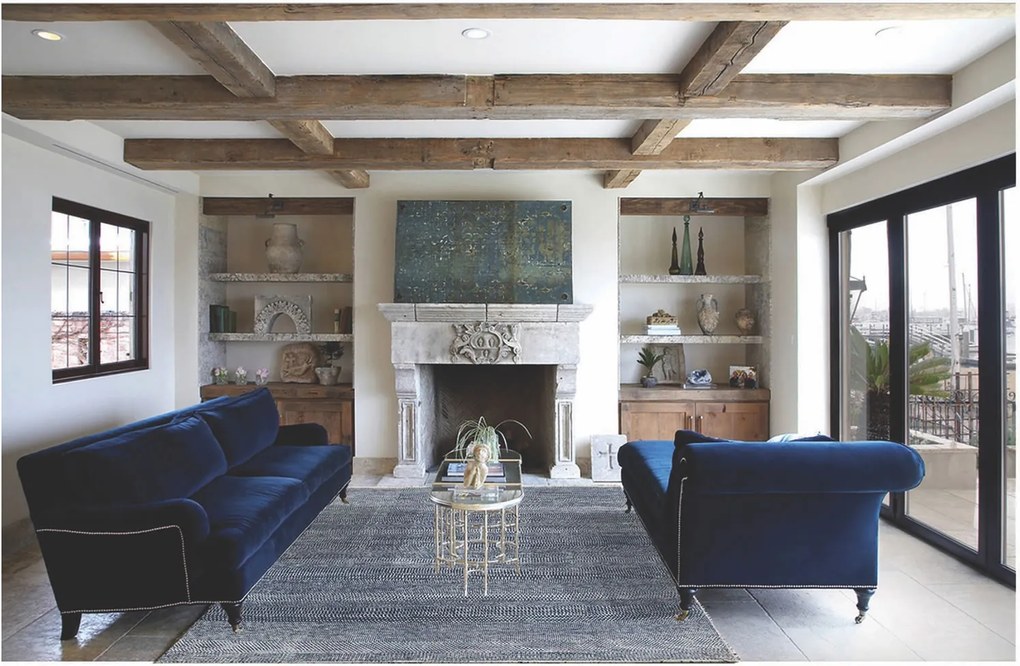 Ručne viazaný kusový koberec Diamond DC-MCN Denim blue / silver, 180x275, modrá, chodba / predsieň, Diamond Carpets India