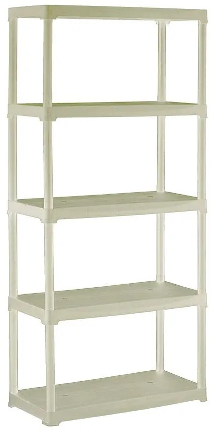 Regál plastový T80/5E ecru 176x80x40cm – 5 políc/30kg