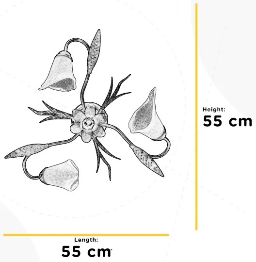 ONLI - Stropné svietidlo ALGA 3xE14/6W/230V bronzová