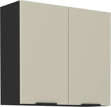 Horná kuchynská skrinka Arona, 80 cm, kašmírová/čierna%