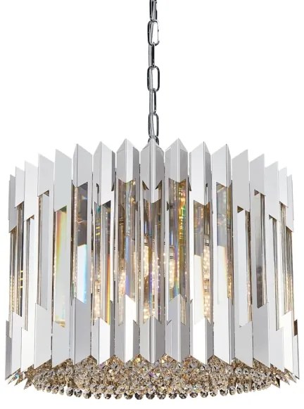 Krištáľový luster na reťazi RITZ 7xE14/40W/230V chróm