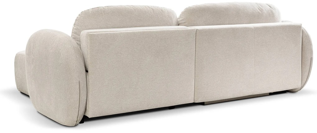 Rohová rozkladacia sedačka Olio - krémová Strana: Pravá