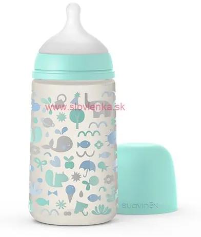 SUAVINEX - dojčenská fľaša 270 ml M MEMORIES - modrá