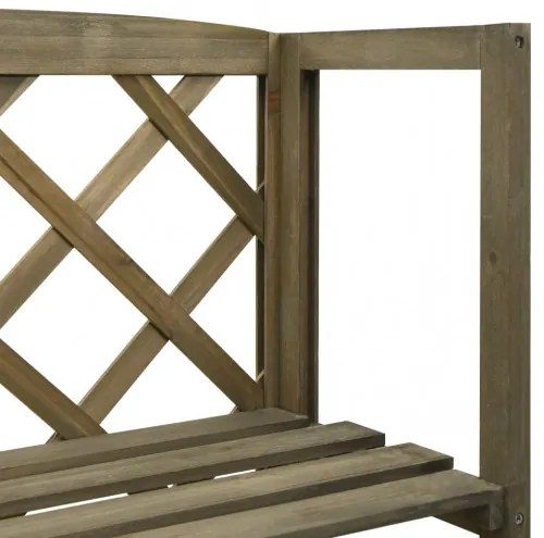 vidaXL Mriežka na rastliny s poličkami 55x30x140 cm masívne jedľové drevo-