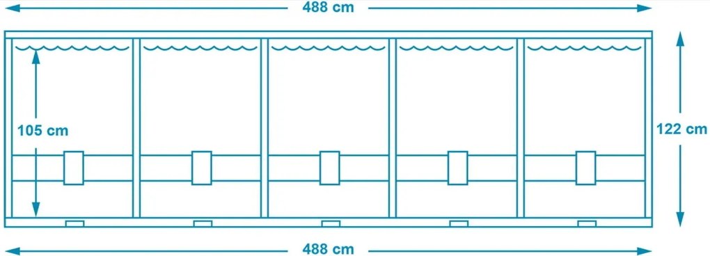Nadzemný bazén s oceľovou konštrukciou Summer Waves Elite Frame Grey 4,88 x 1,22 m 58089